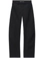 ALEXANDER WANG Mid-Rise Bow Leg Wool Trousers