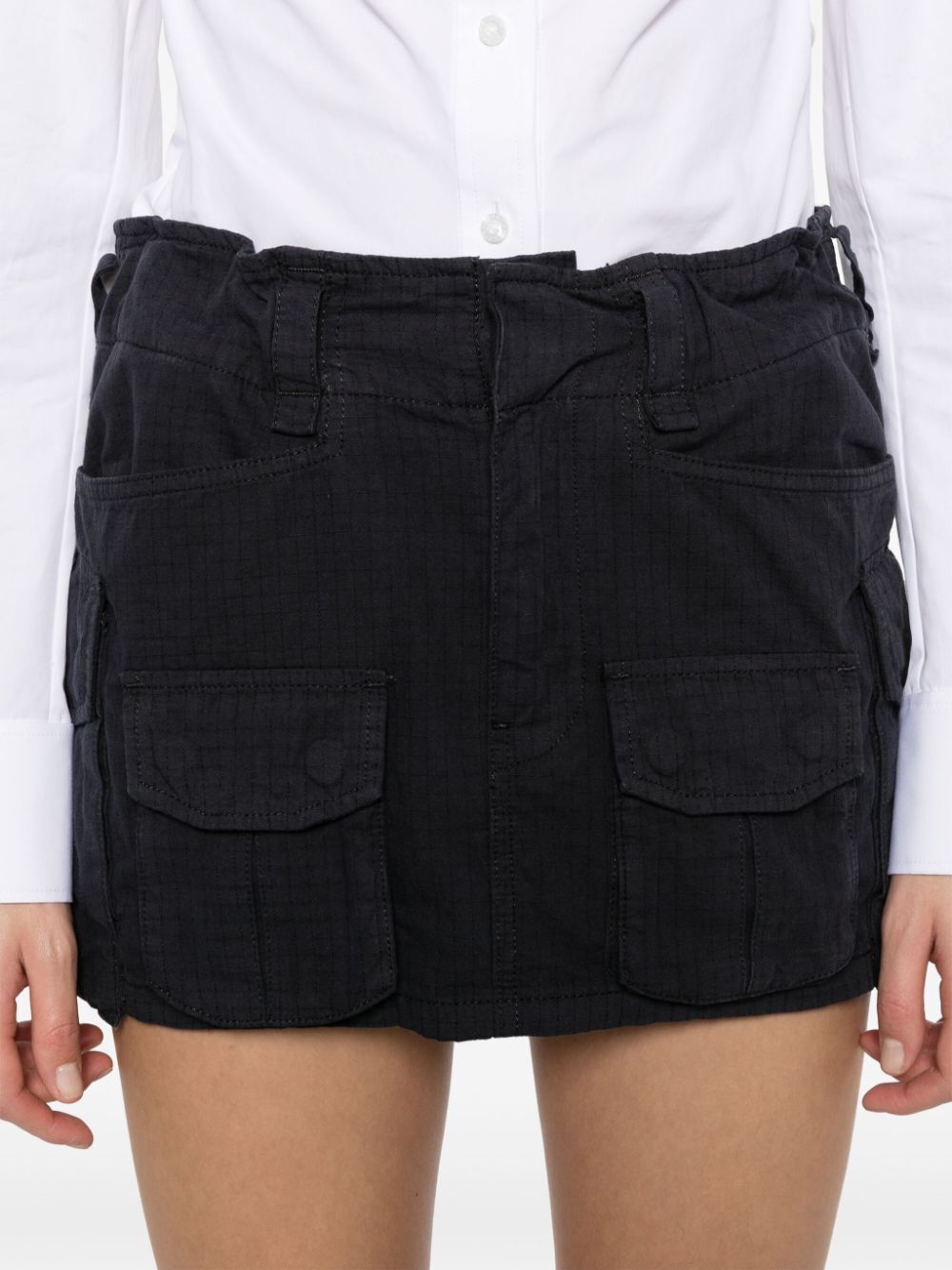 ALEXANDER WANG Stylish Mini Cargo Skirt with Logo Waistband