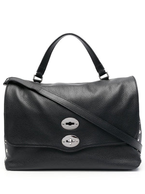 ZANELLATO Medium Leather Handbag with Twist-Lock Closure