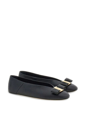 Ferragamo Men's Nappa Leather Mini Ballerinas with Bow