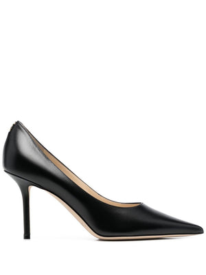 JIMMY CHOO Calf Leather Pumps with JC Button Heel - 8.5 cm