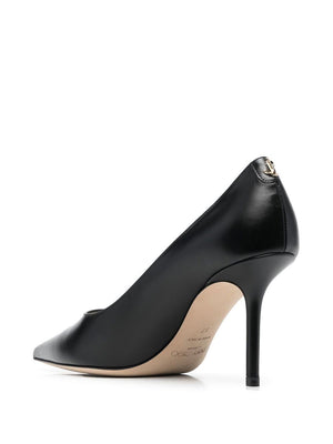 JIMMY CHOO Calf Leather Pumps with JC Button Heel - 8.5 cm