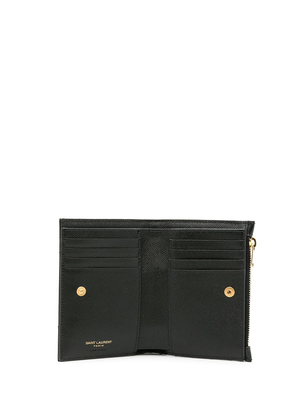 SAINT LAURENT PARIS Matelassé Leather Bi-Fold Wallet - W 13 x H 9.5 x D 2.5 cm