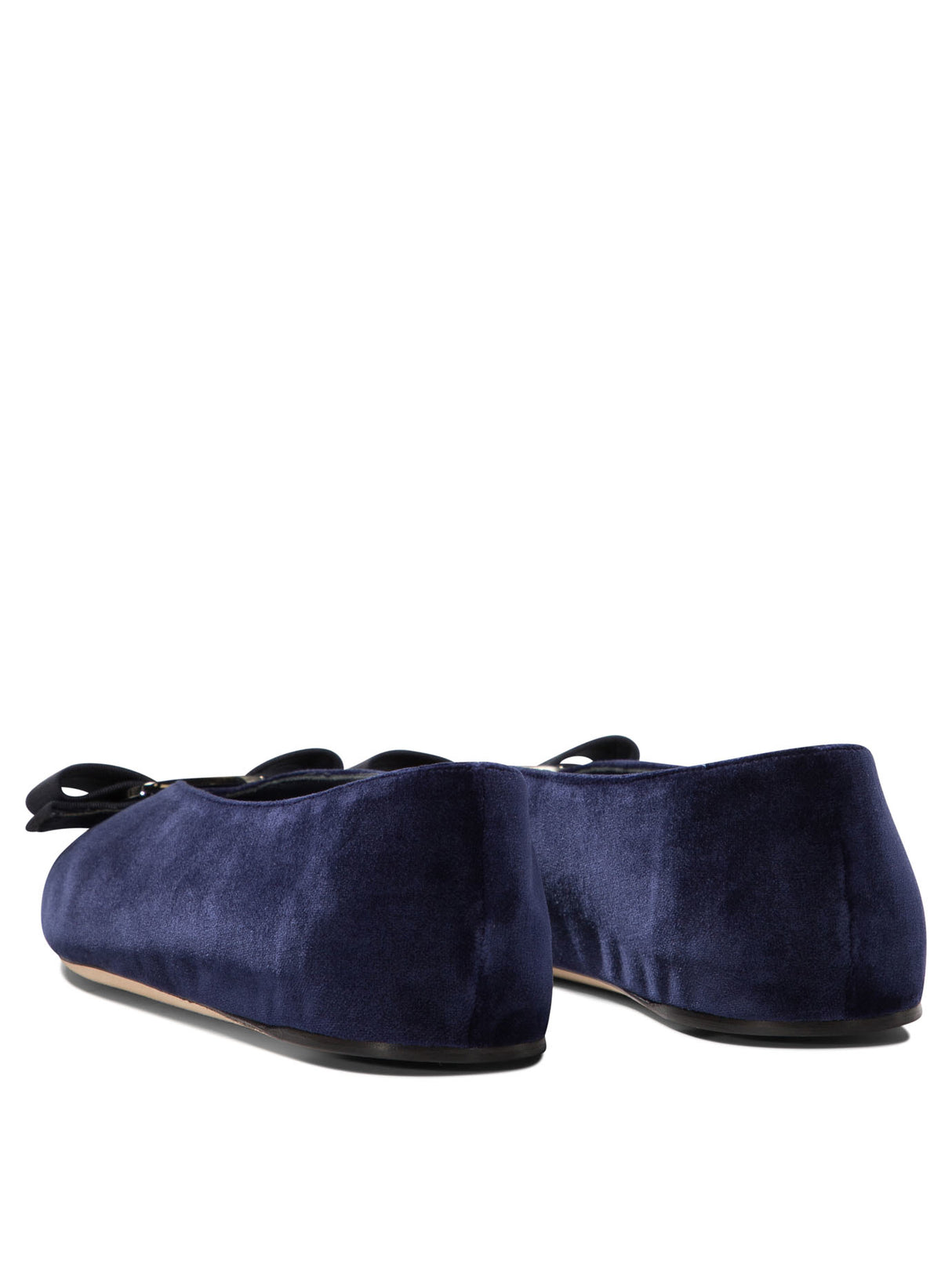 Ferragamo Elegant Velvet Vanna V Ballet Flats