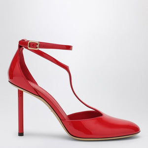 Ferragamo T-Strap Patent Leather Pumps