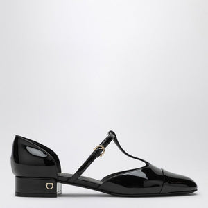 Ferragamo Patent Leather Linette Ballerina Shoes