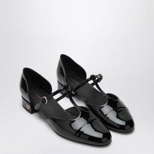 Ferragamo Patent Leather Linette Ballerina Shoes