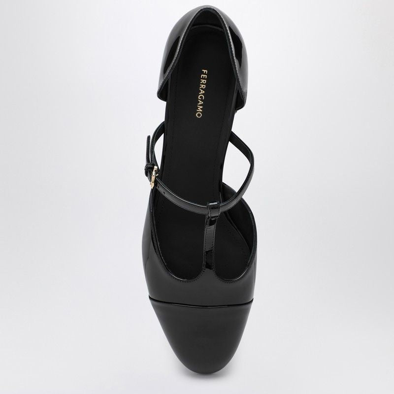 Ferragamo Patent Leather Linette Ballerina Shoes