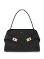 Ferragamo Stylish Pouch Handbag with Interior Contrast