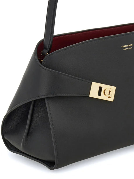 Ferragamo Stylish Pouch Handbag with Interior Contrast