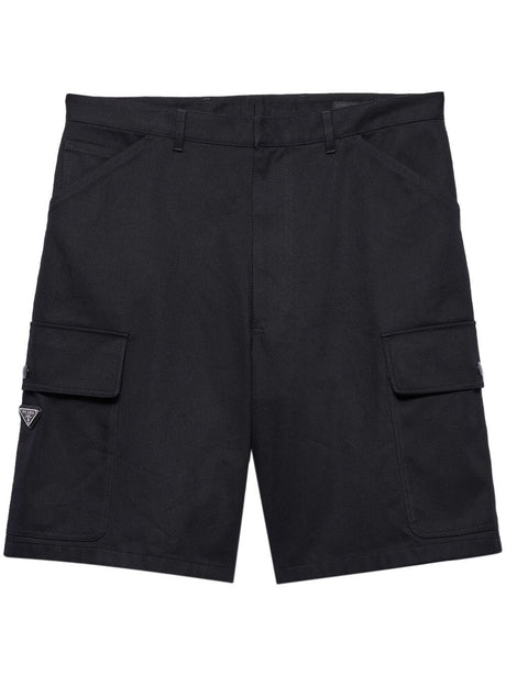 PRADA Utility Pockets Cotton Bermudas