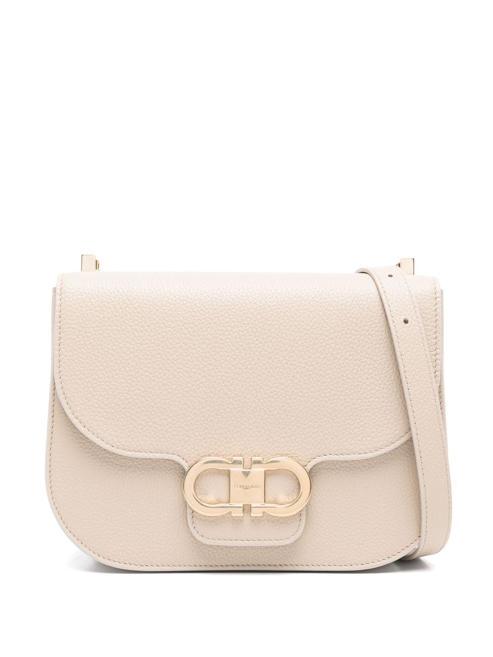 Ferragamo Double Gancini Hook Mini Cross Body Flap Handbag - W 22 x H 17 x D 7 cm