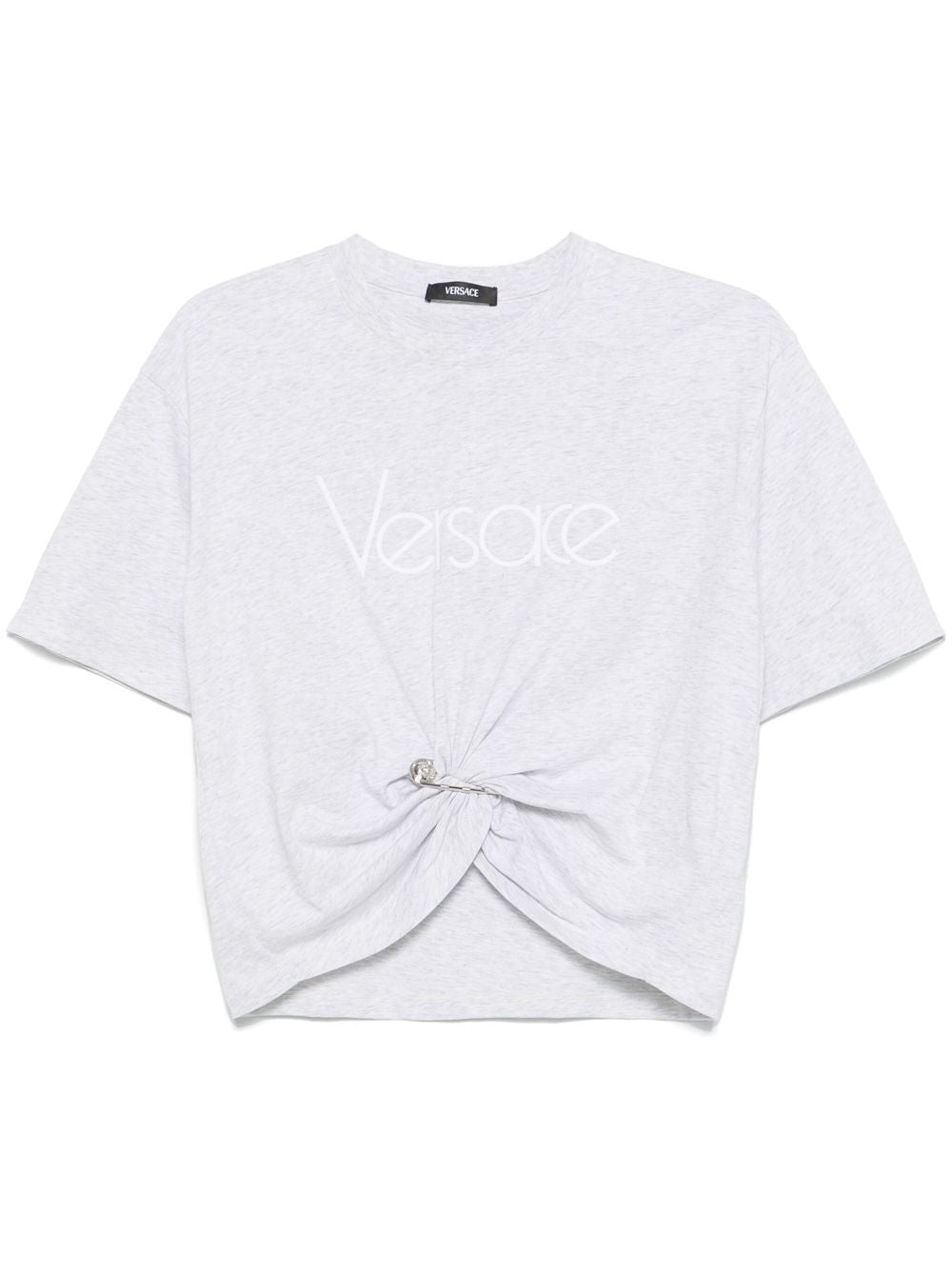 VERSACE Cropped Safety Pin T-Shirt for Men