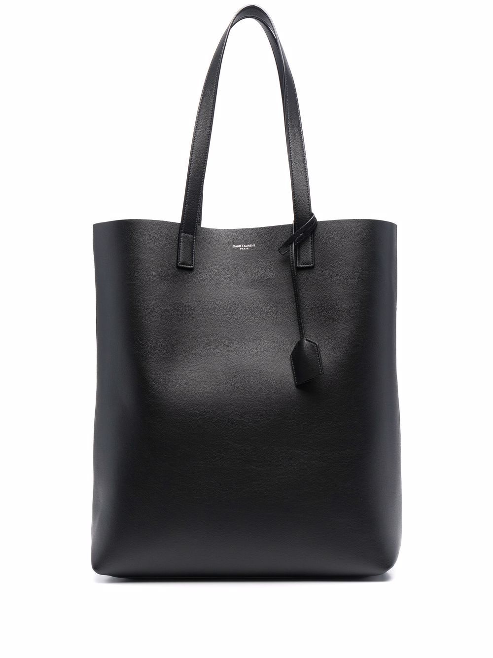 SAINT LAURENT PARIS Bold Leather Tote Handbag