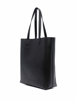 SAINT LAURENT PARIS Bold Leather Tote Handbag