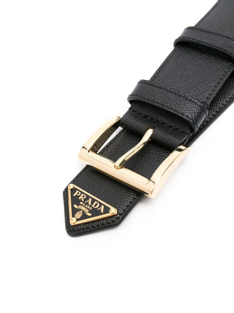 PRADA Elegant 3cm Leather Belt for Men