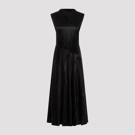 JIL SANDER Elegant Long Cupro Dress