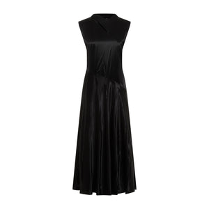 JIL SANDER Elegant Long Cupro Dress