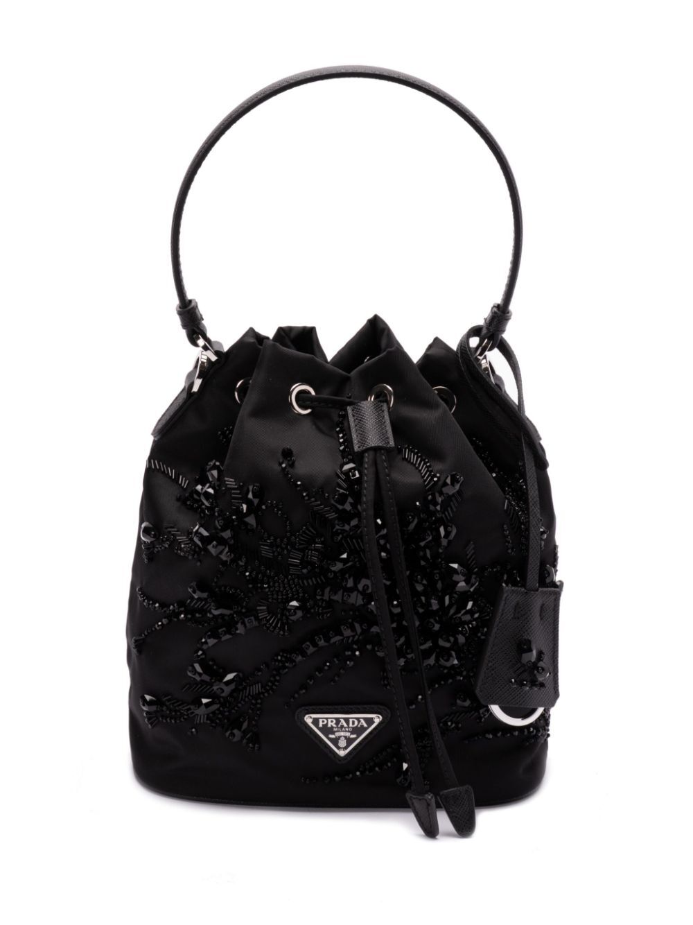 PRADA Men's Mini Handbag with Embroidered Details