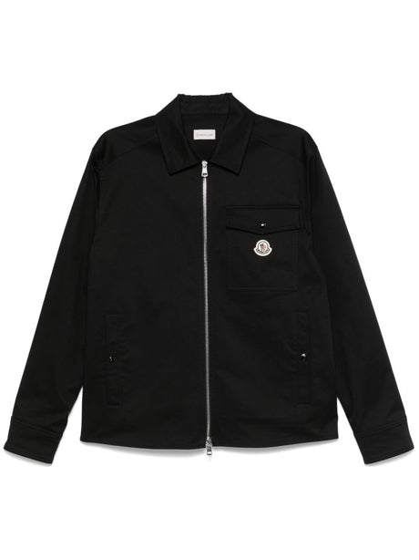 MONCLER Cotton Gabardine Zip-Up Shirt Jacket for Women