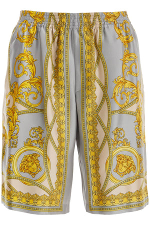 VERSACE Silk Twill Bermuda Shorts