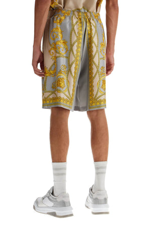 VERSACE Silk Twill Bermuda Shorts