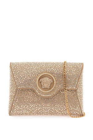 VERSACE Mini Crystal-Embellished Envelope Clutch with Medusa Detail