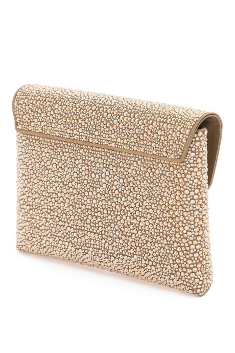 VERSACE Mini Crystal-Embellished Envelope Clutch with Medusa Detail