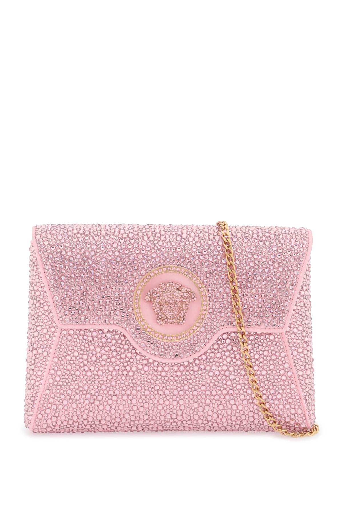 VERSACE Mini Crystal-Embellished Envelope Clutch with Medusa Detail