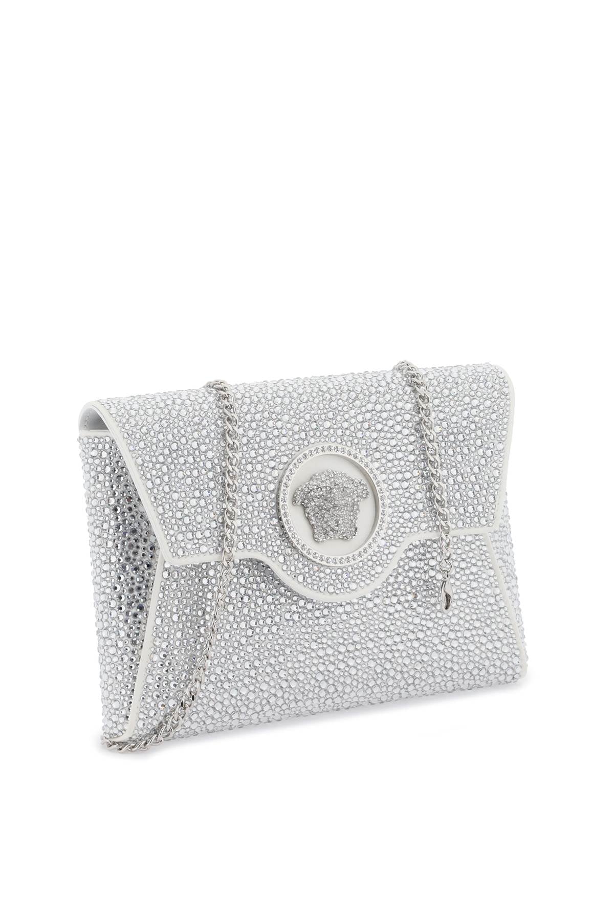 VERSACE Mini Crystal-Embellished Envelope Clutch with Medusa Detail