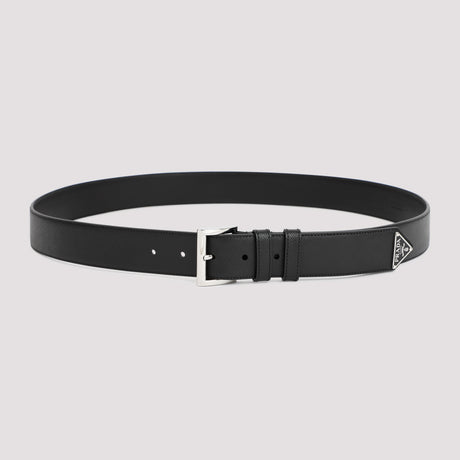 PRADA 100% Leather Belt - Height 3.5cm