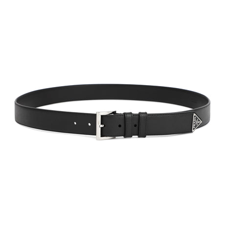 PRADA 100% Leather Belt - Height 3.5cm