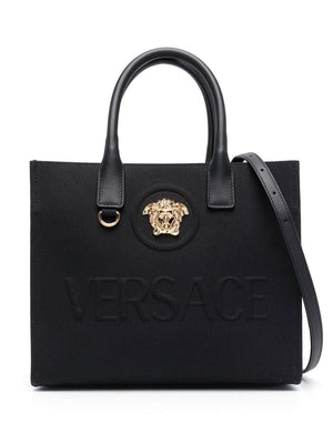 VERSACE The Medusa Canvas Tote Handbag - 30 CM