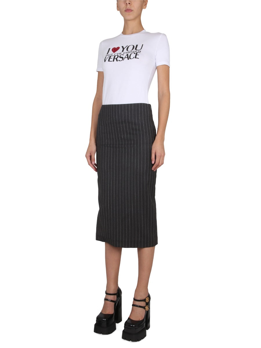 VERSACE Chic Pencil Skirt with Zipper Closure - FW22