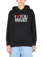 VERSACE I Love You Logo Hoodie - Women's FW22 Collection