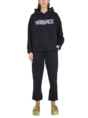 VERSACE Logo Jogging Pants with Elastic Waistband for Women