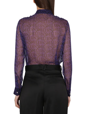 VERSACE Silk Button-Up Shirt for Women