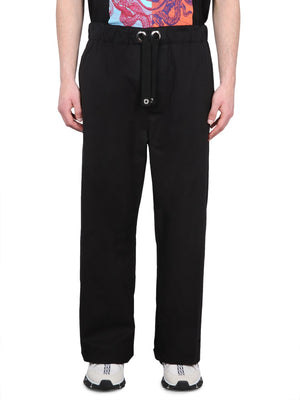 VERSACE Men's Drawstring Pants with Elastic Waistband