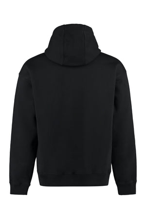 VERSACE Men's Cotton Hoodie with Ribbed Cuffs - Mitchel Fit