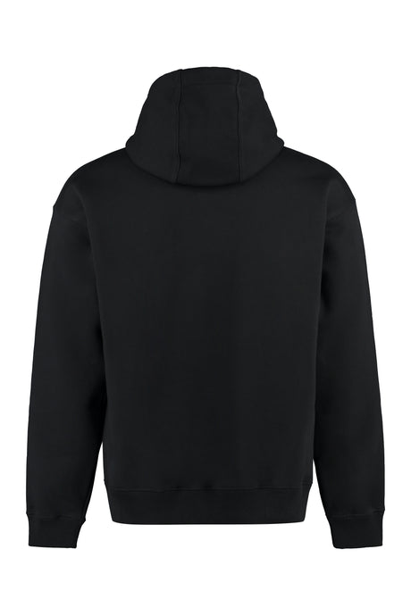 VERSACE Men's Cotton Hoodie with Ribbed Cuffs - Mitchel Fit