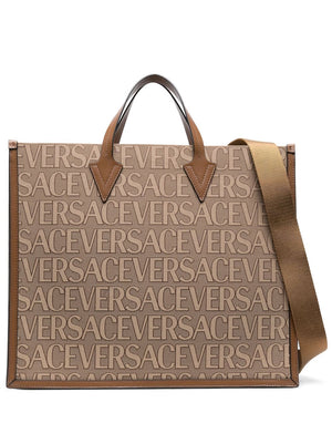 VERSACE Allover Logo Mini Shopper Handbag