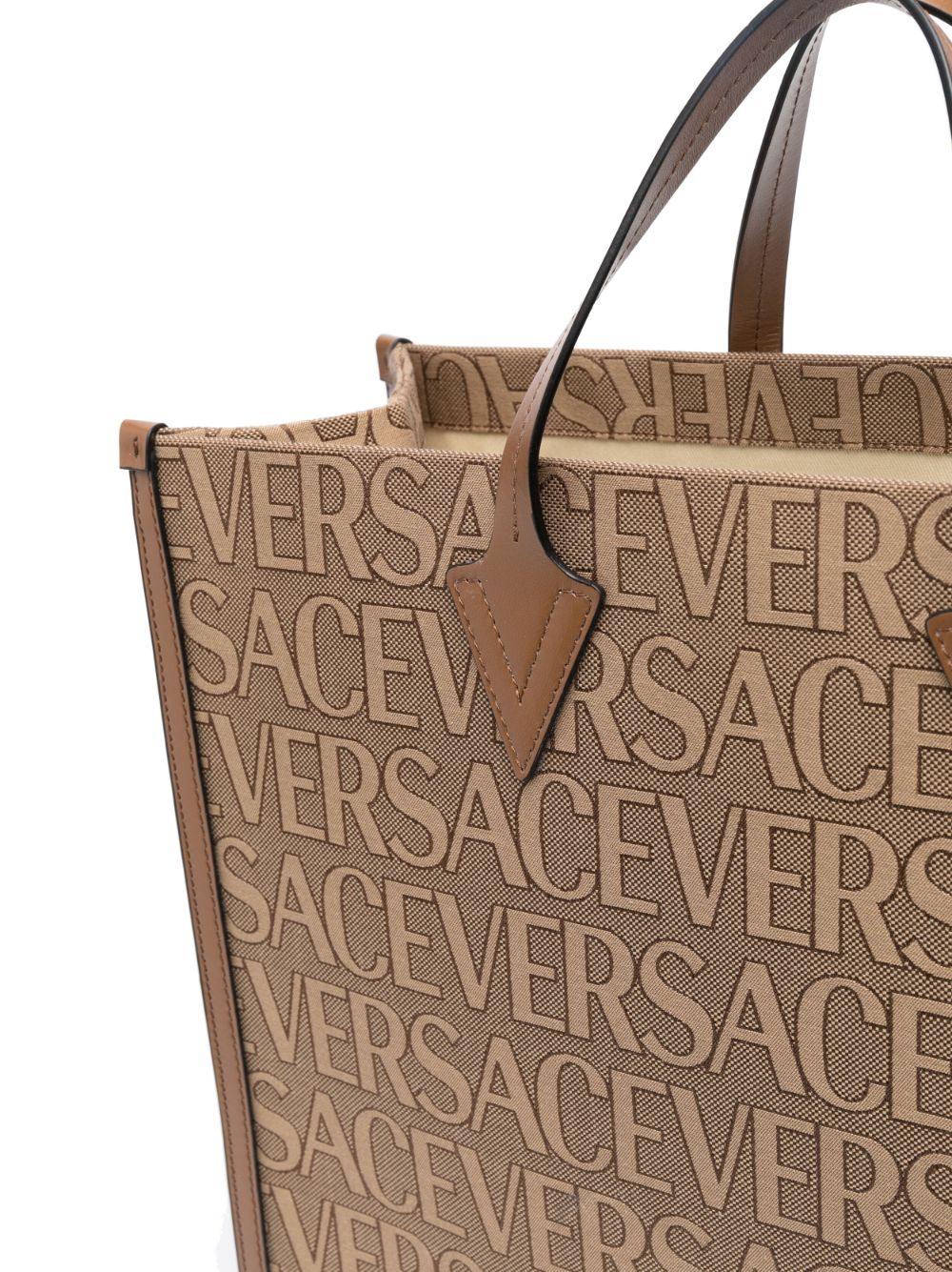 VERSACE Allover Logo Mini Shopper Handbag