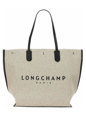 LONGCHAMP Large Double-Handle Cotton Shopper Bag