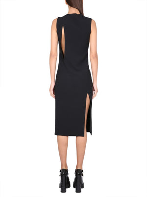 VERSACE Sleeveless Midi Dress with Cutouts