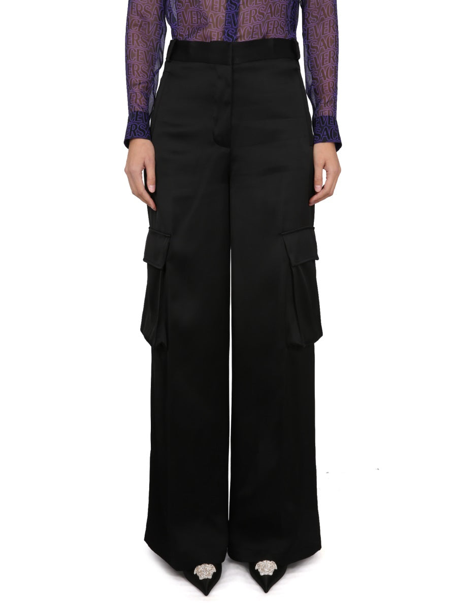 VERSACE Elegant Duchesse Pants with Concealed Closure