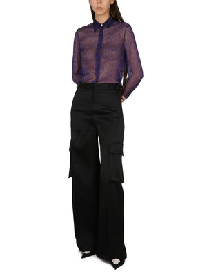 VERSACE Elegant Duchesse Pants with Concealed Closure