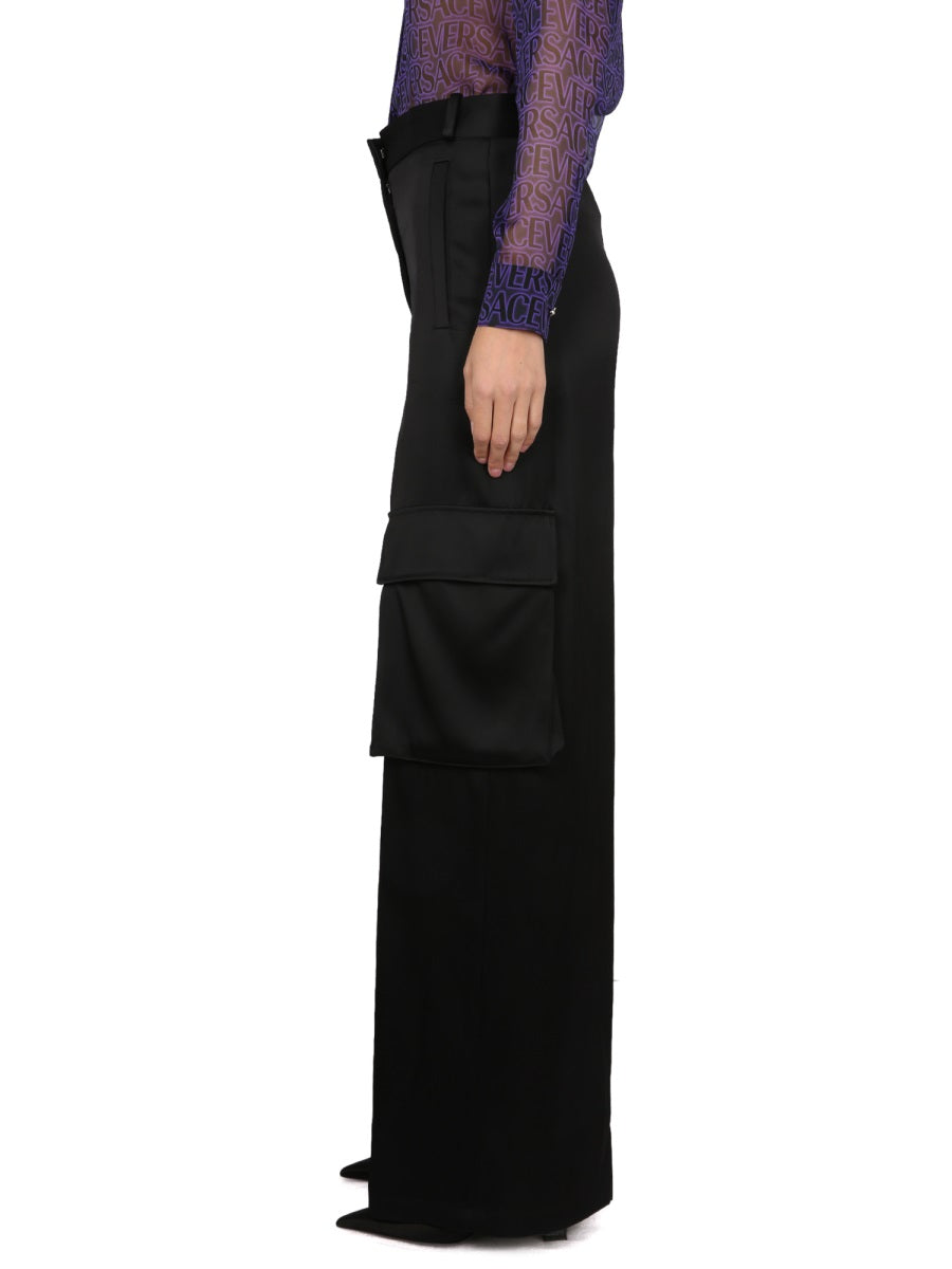 VERSACE Elegant Duchesse Pants with Concealed Closure