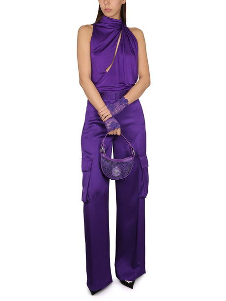 VERSACE Elegant Duchesse Pants with Concealed Closure