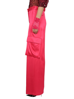 VERSACE Elegant Duchesse Pants with Concealed Closure