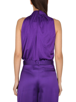 VERSACE Elegant Viscose Mini Top with Concealed Zipper - SS25 Collection